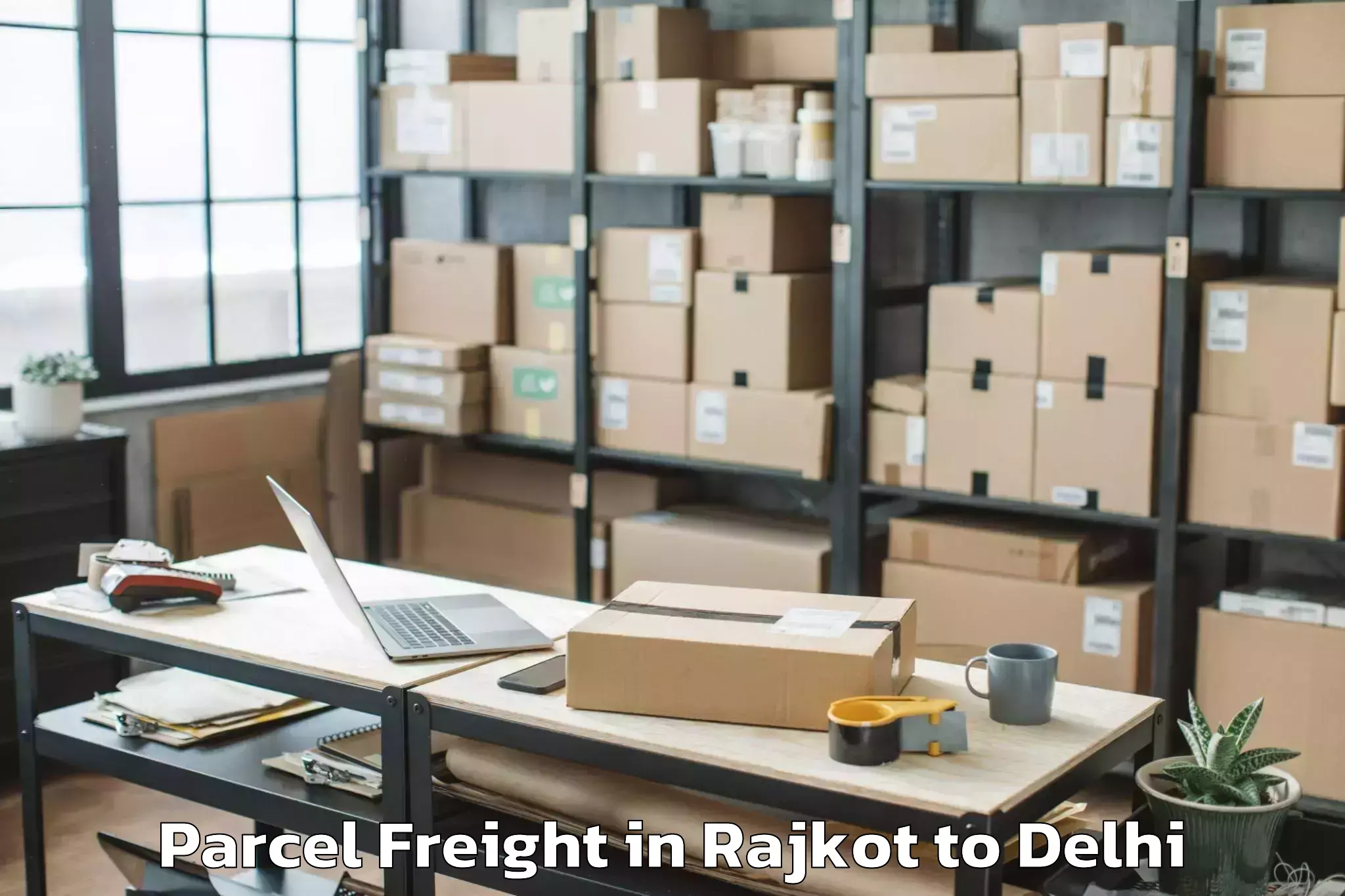 Expert Rajkot to Burari Parcel Freight